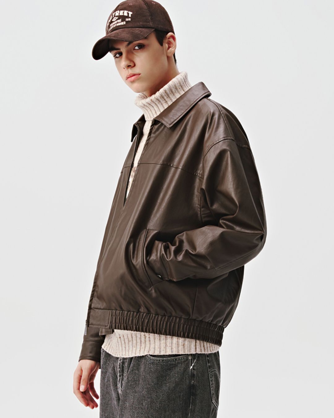 Basic Leather Jacket JK170