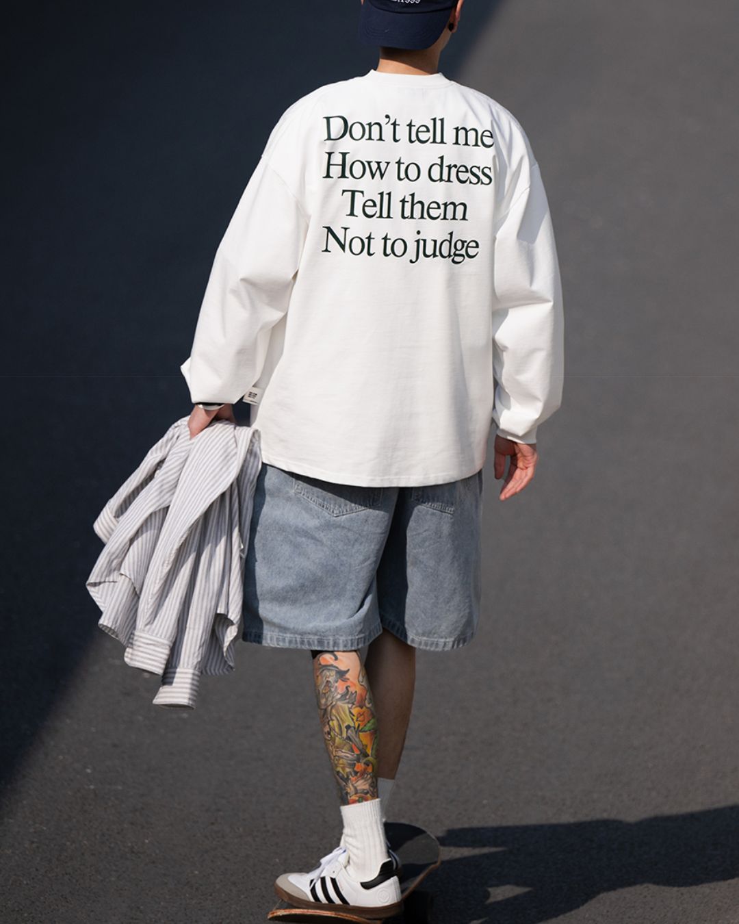 Back Print Lettered T-shirt LT037