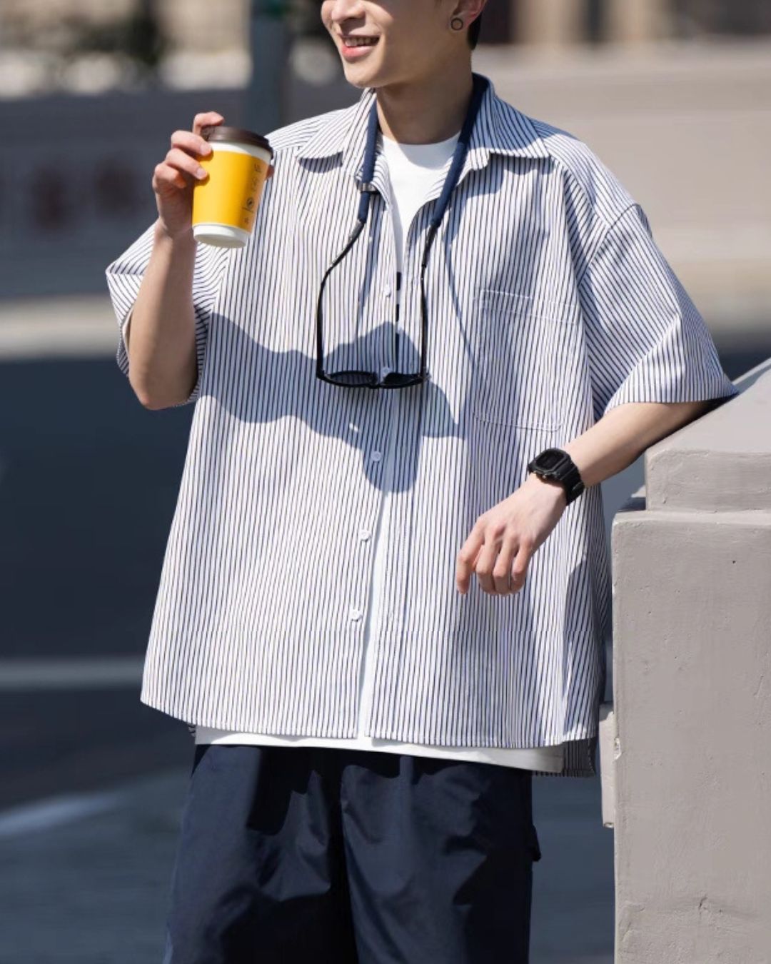 Relaxed Striped Shirt SS016