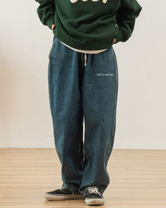 【10日以内お届け】Waist String Washed Denim DP027