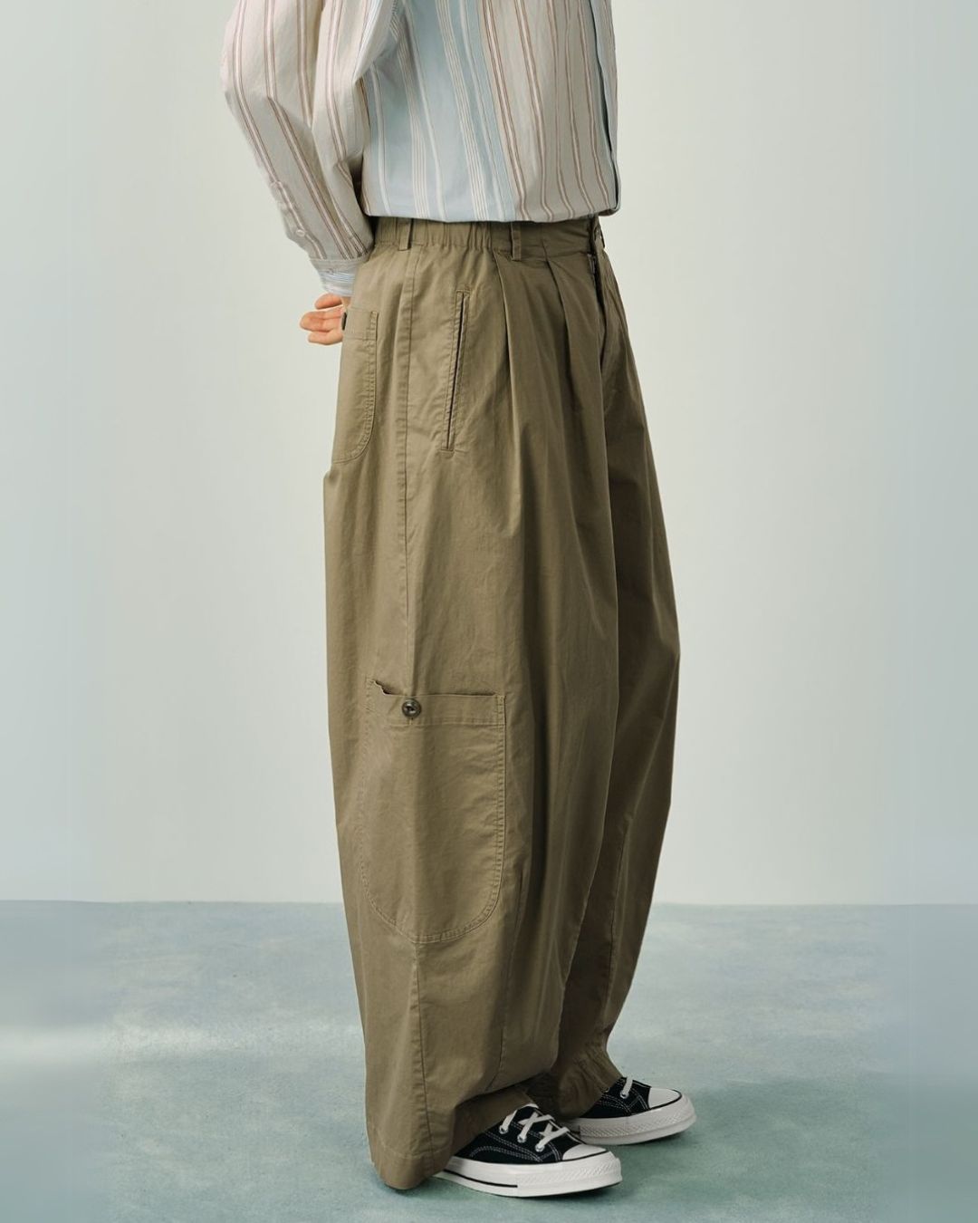 Work Wide Casual Pants WP077