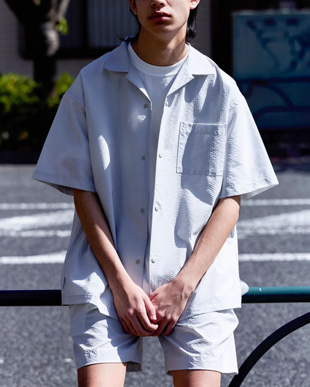 Stripe Seersucker Shirt SS072