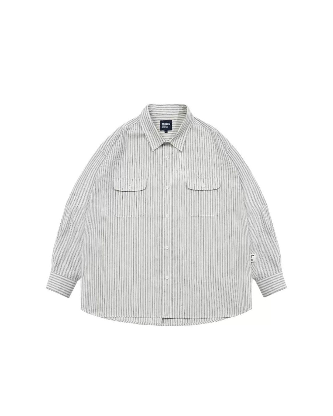 【10日以内お届け】Double Pocket Striped Shirt LS066
