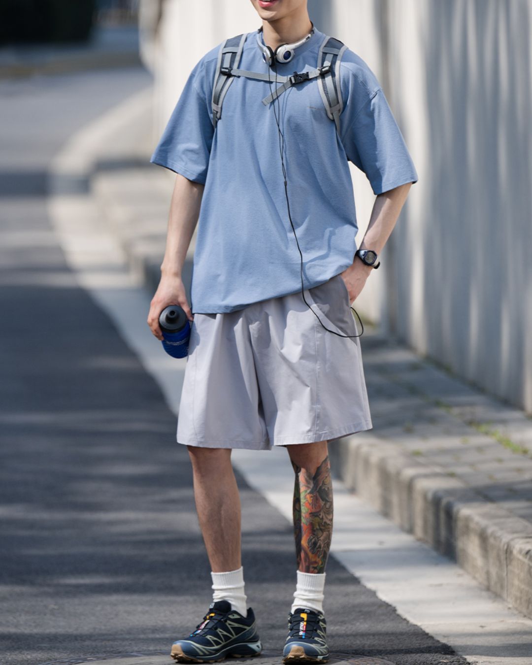 Contrast Color Active Shorts SP065