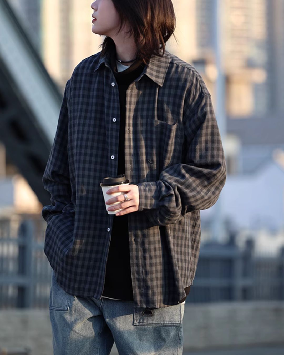 Casual Check Shirt LS048