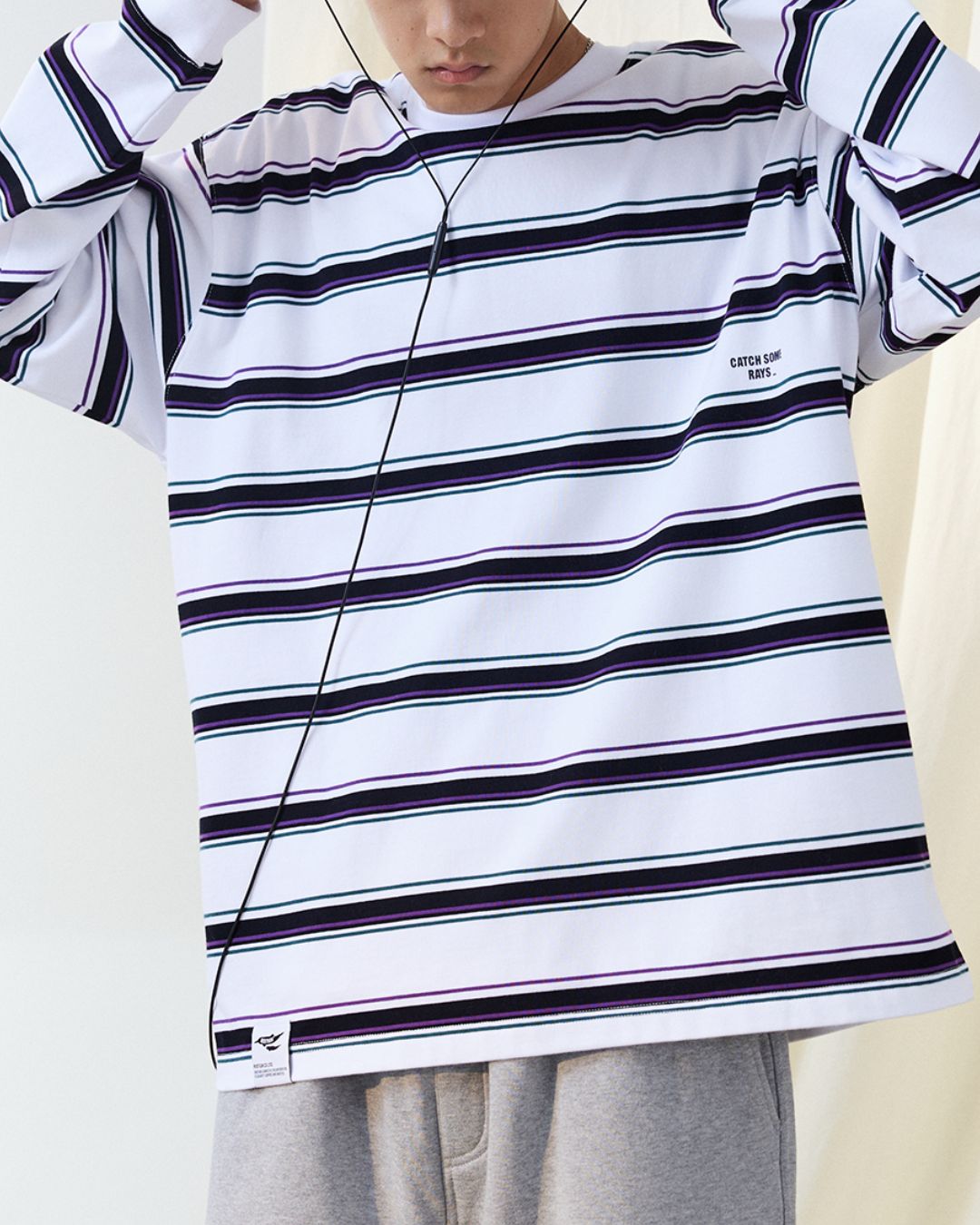 Contrast Border T-shirt LT071