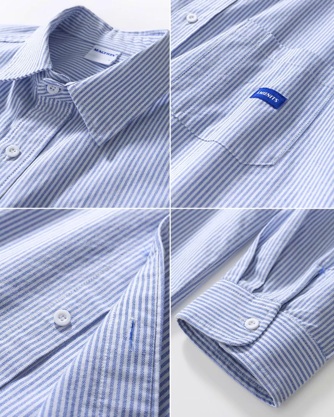 【10日以内お届け】Casual Striped Shirt LS047