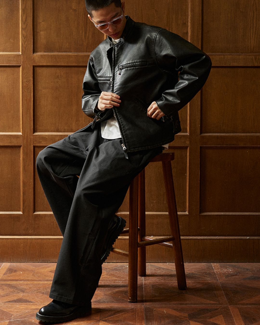 Single Rider Leather Jacket JK234