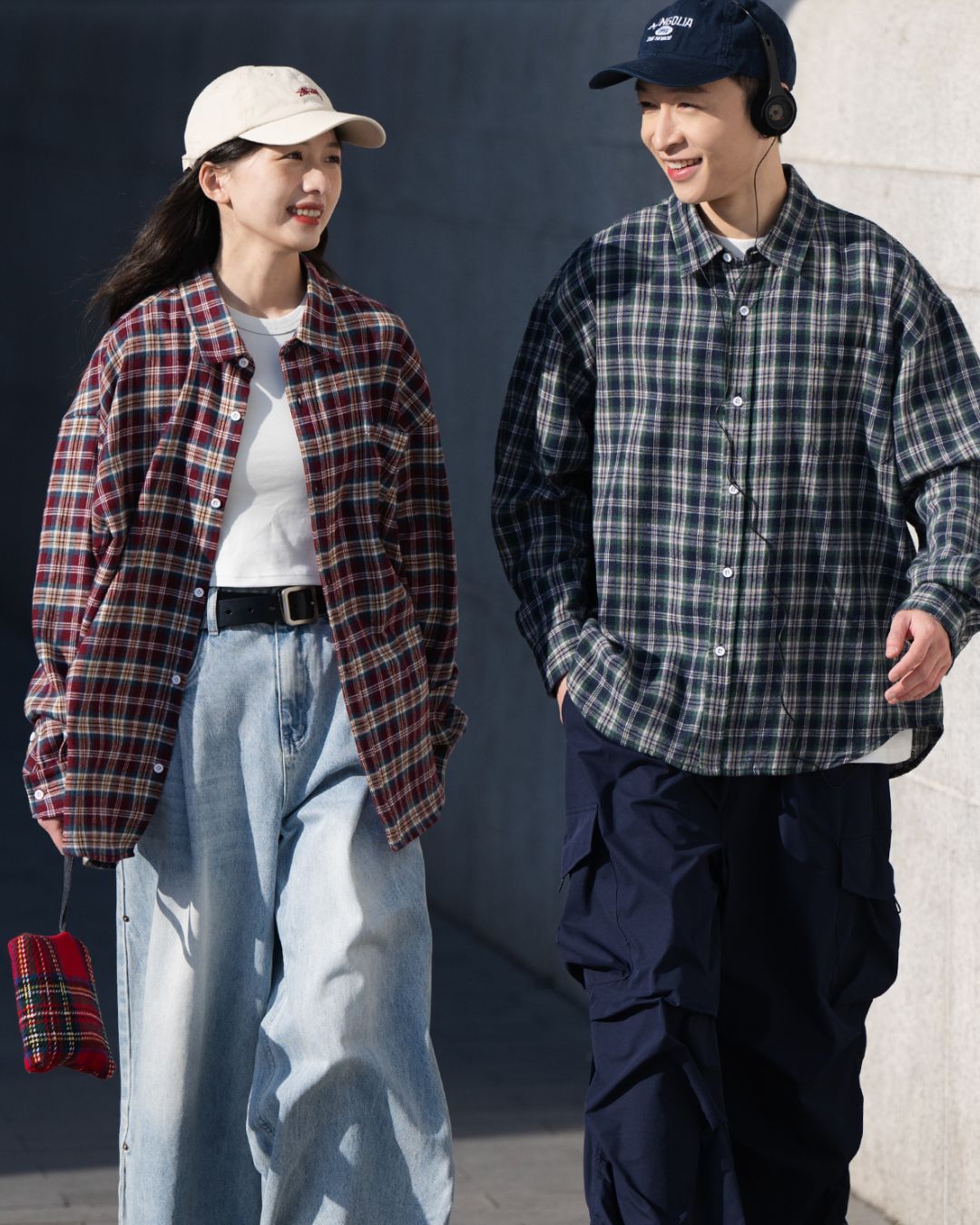 Casual Cotton Check Shirt LS089
