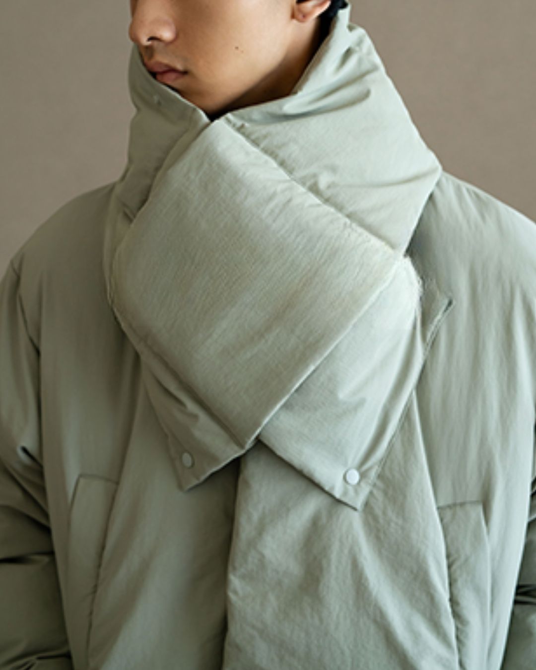 Scarf & Stand-collar Padded Jacket JK240