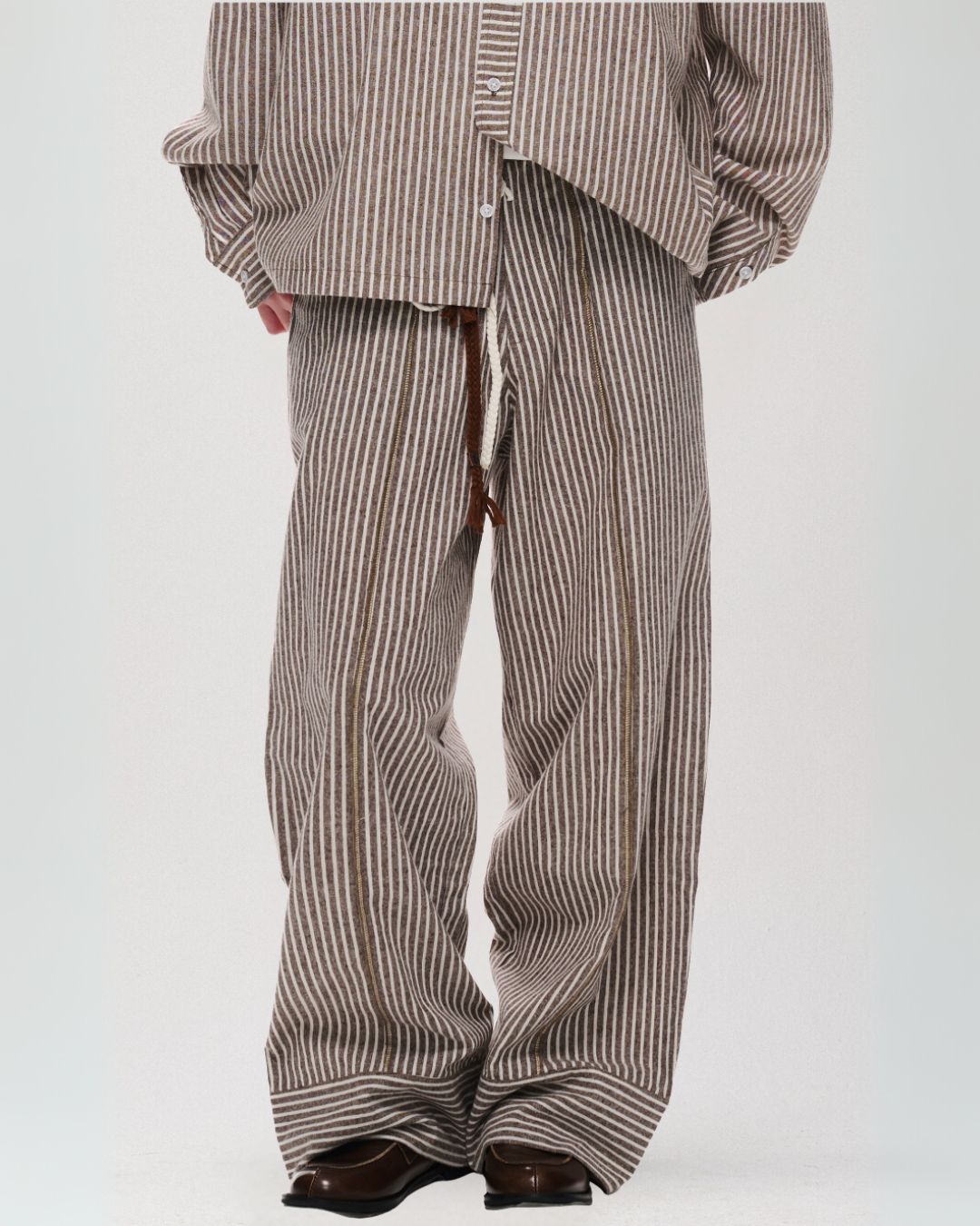 Cotton Striped Wide Pants WP082