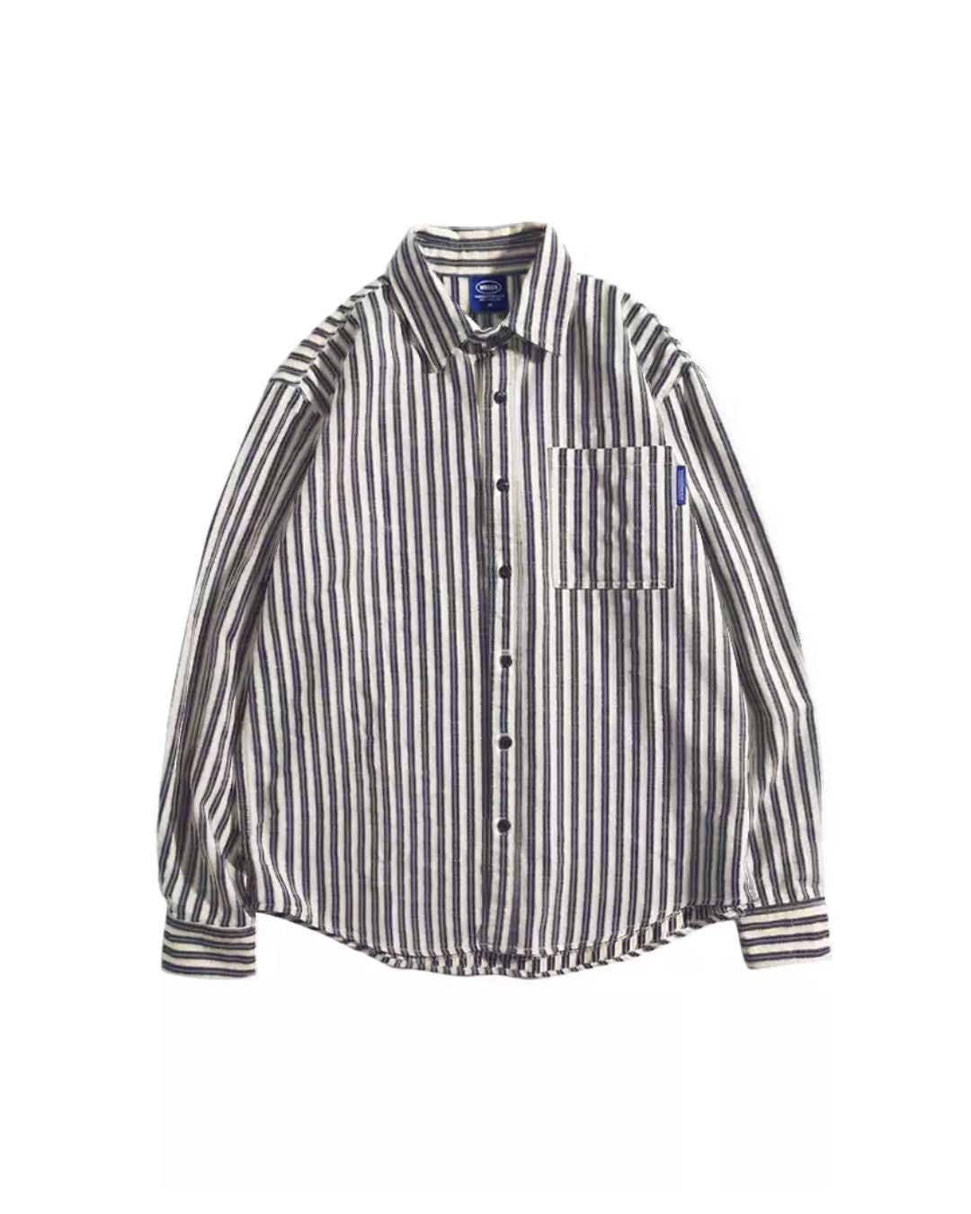 【10日以内お届け】Stripe Loose shirt LS001