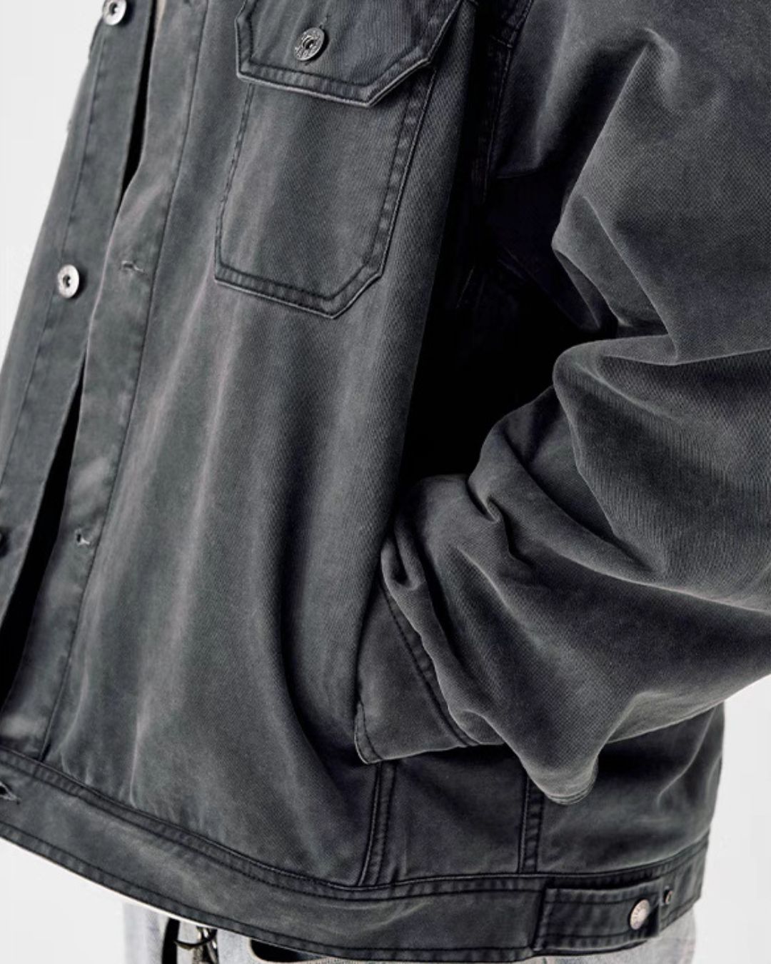 Washed Work Denim Jacket JK219