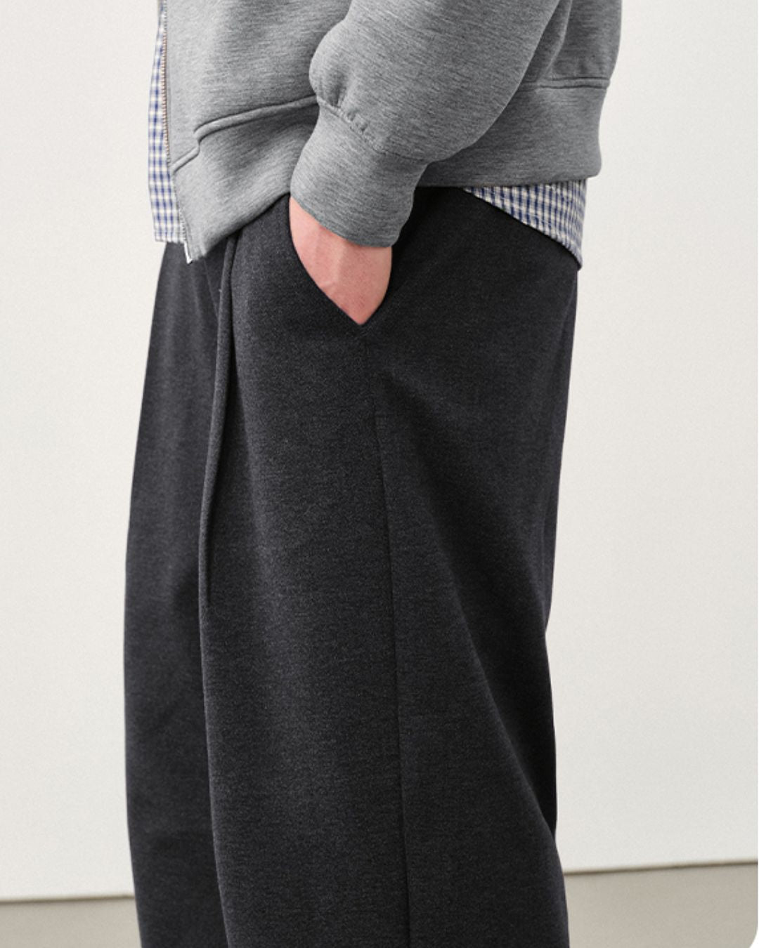 Wool Straight Wide Pants WP079