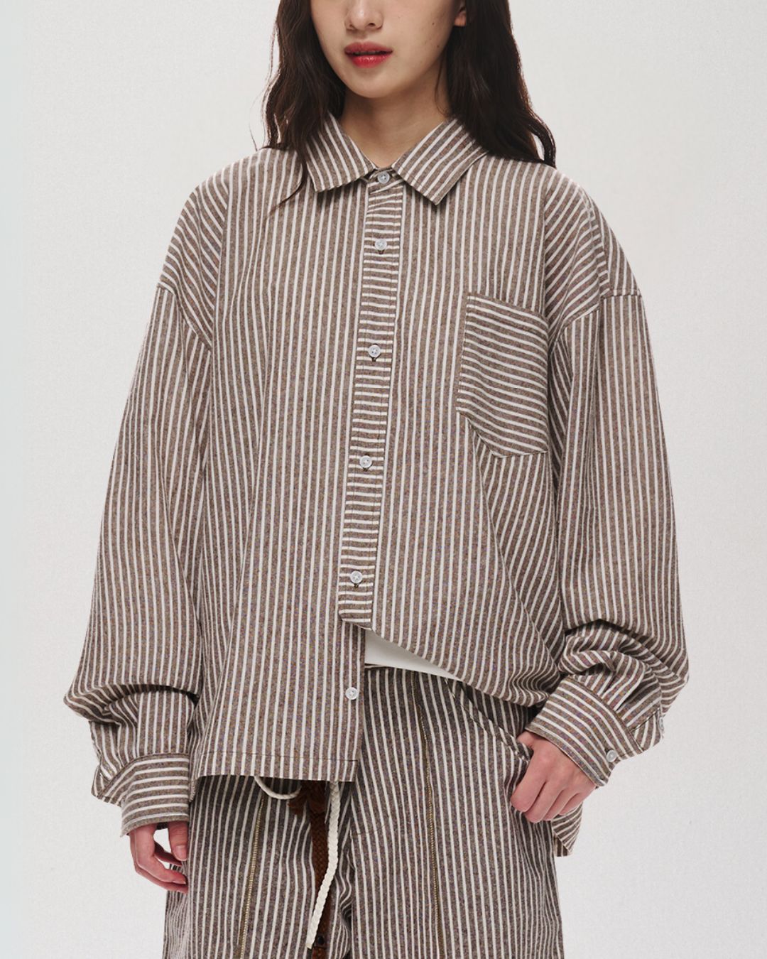 Cotton Striped Shirt LS097