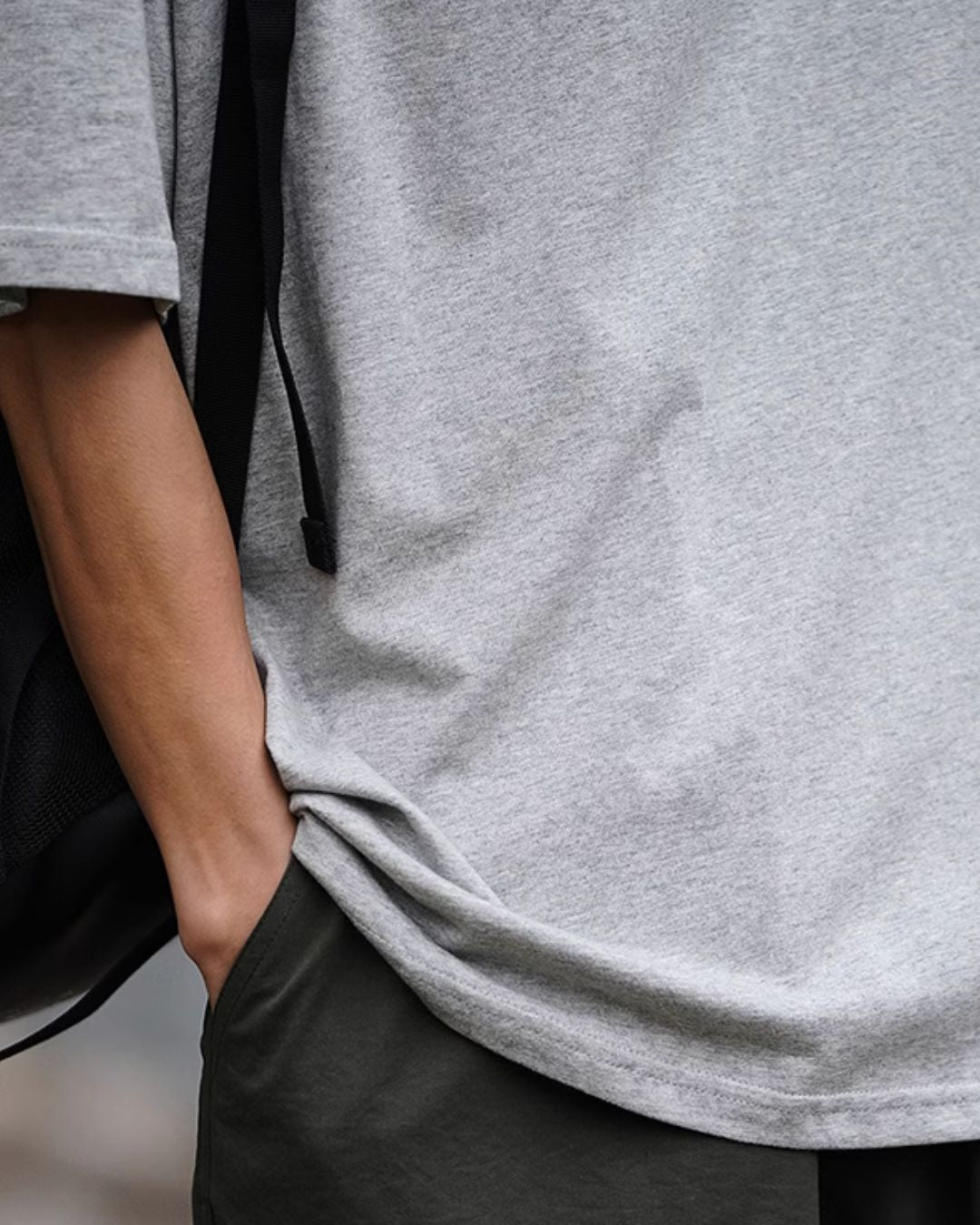 Cotton Back Print T-shirt ST069