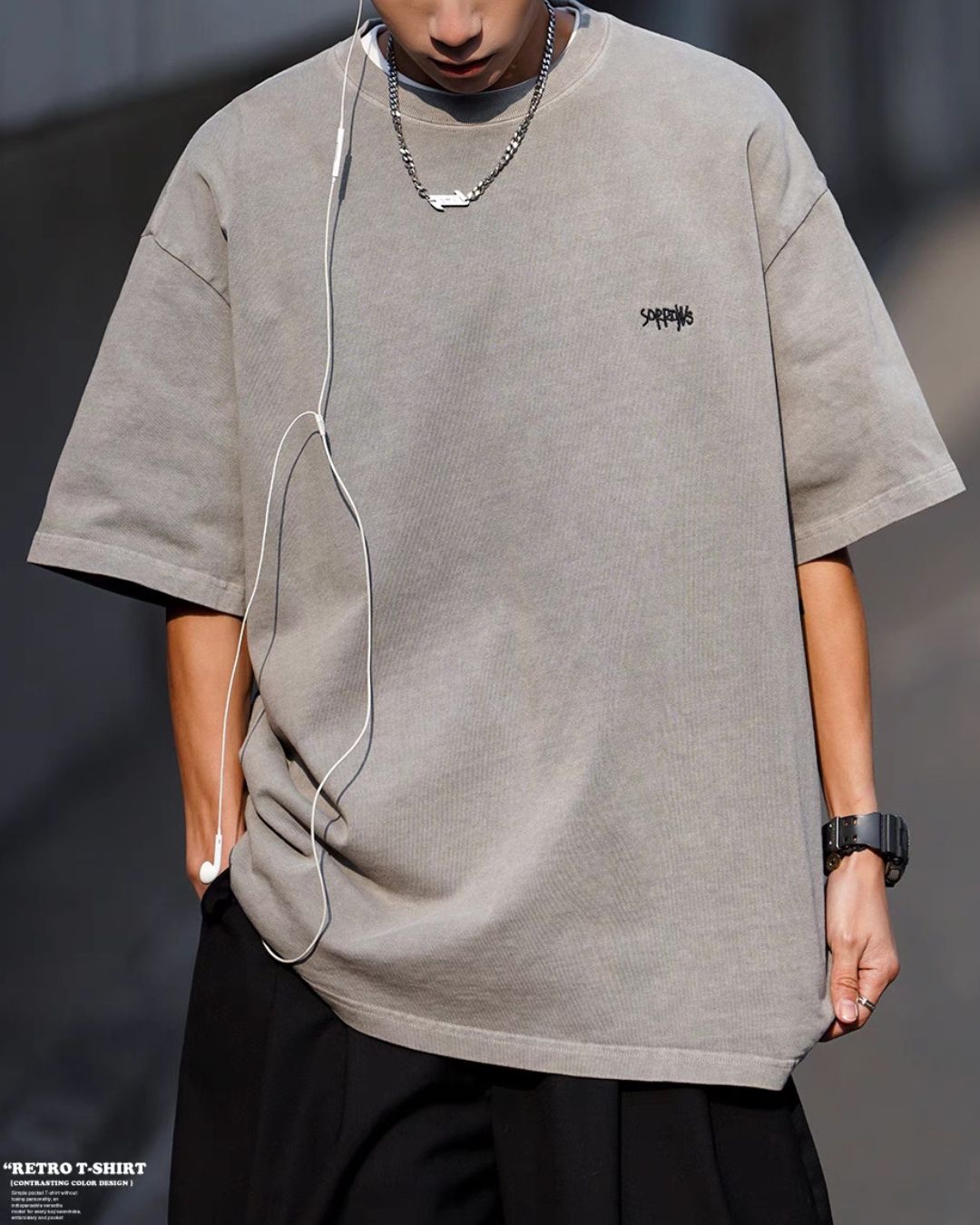 【セール】Washed Color One Point T-shirt ST122