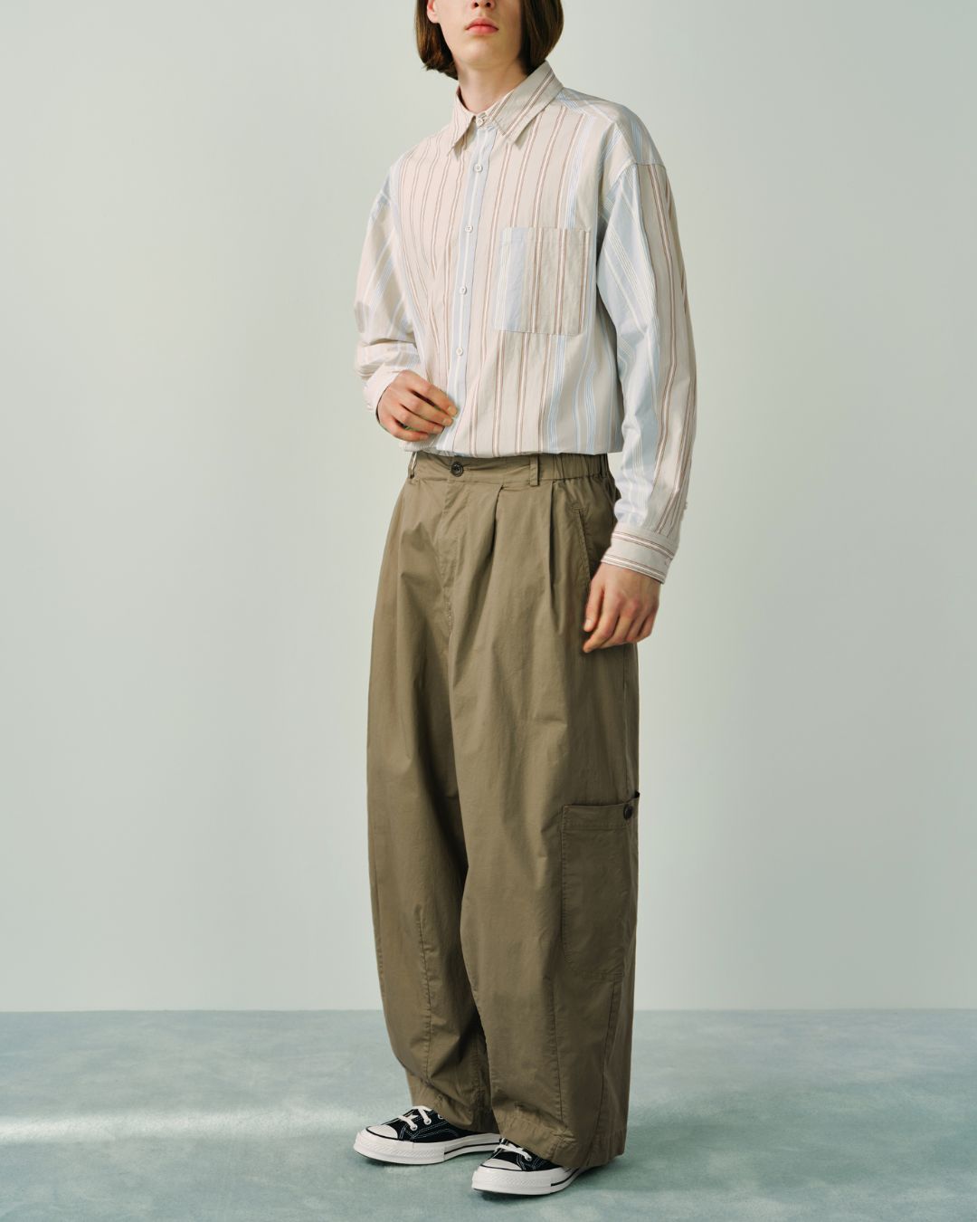 Work Wide Casual Pants WP077