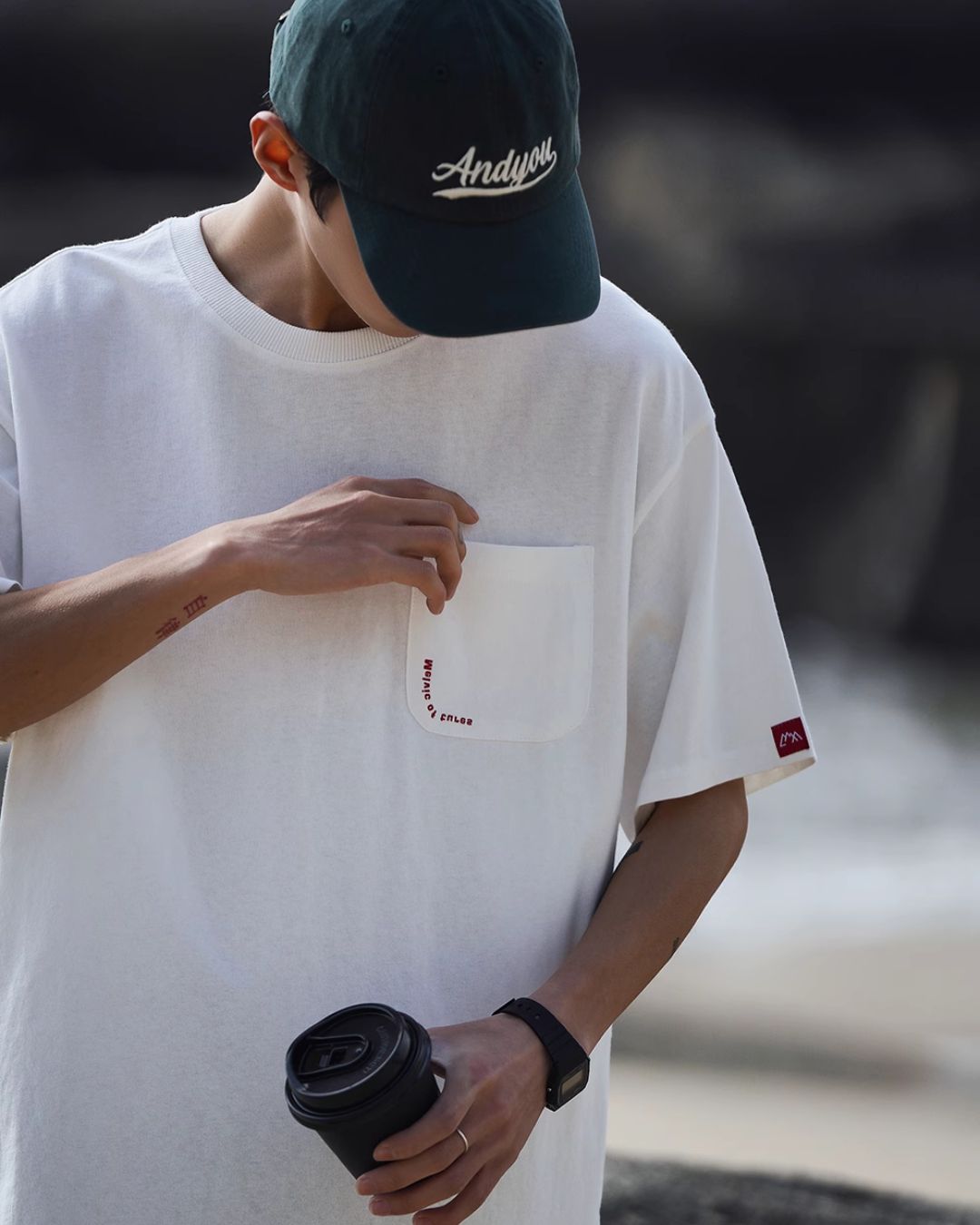 Back Logo Pocket T-shirt ST066