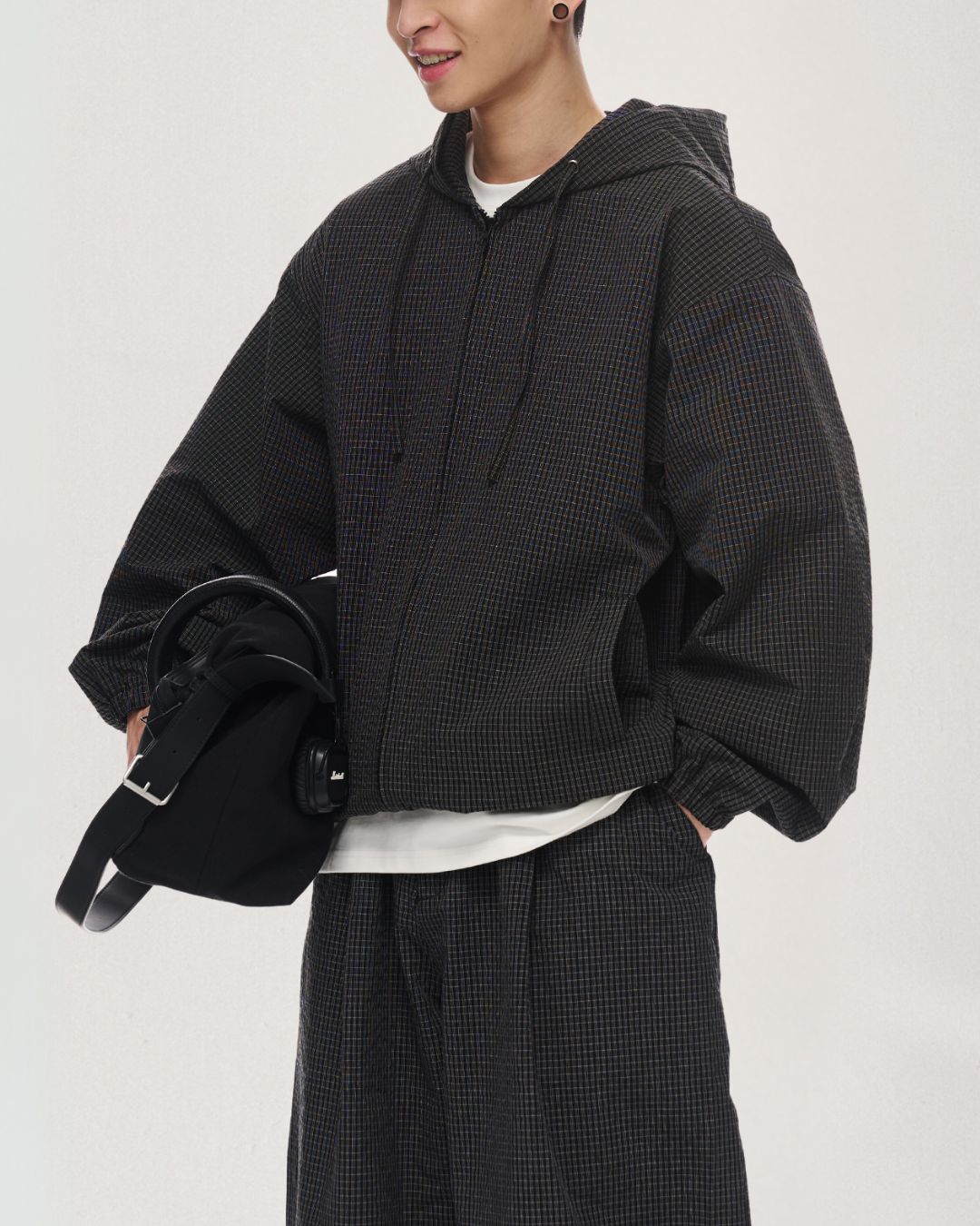 Check Full Zip Hoodie HD072