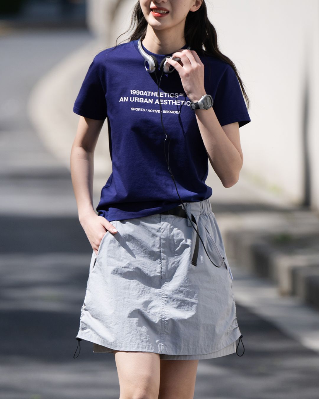Letter Print Basic T-shirt ST164