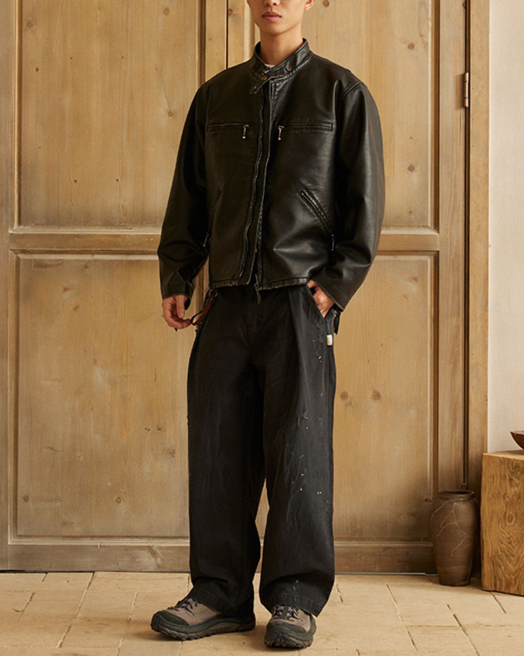 Single Rider Leather Jacket JK234