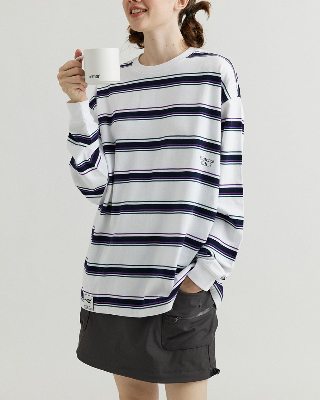 Contrast Border T-shirt LT071