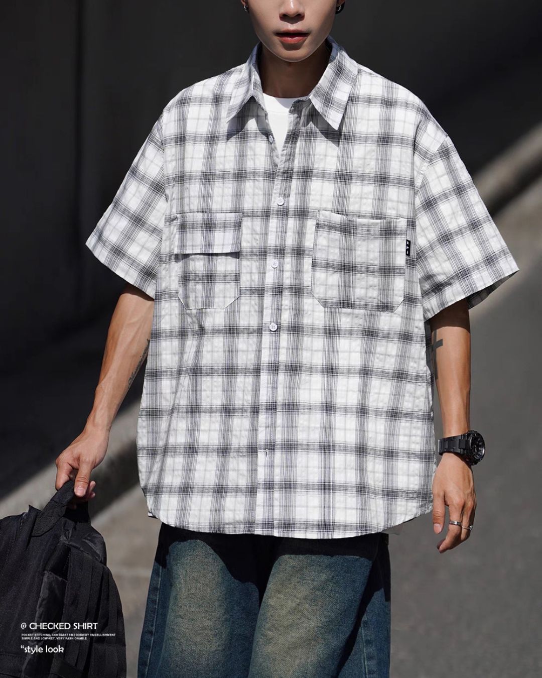 Cotton Retro Check Shirt　SS055