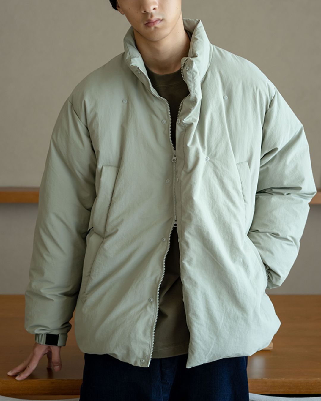 Scarf & Stand-collar Padded Jacket JK240