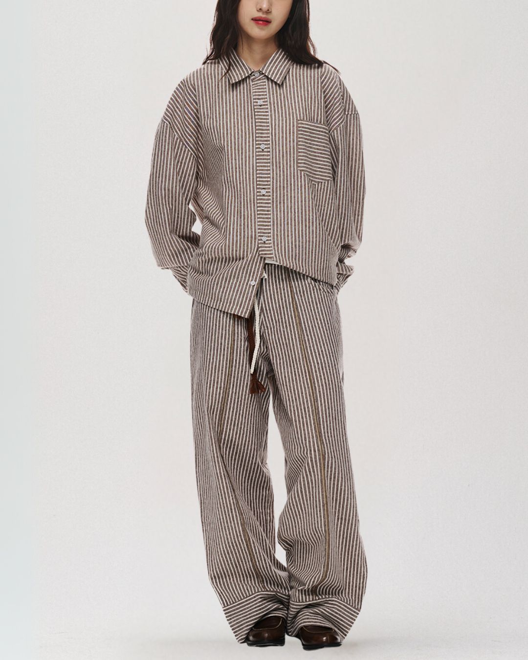 Cotton Striped Shirt LS097
