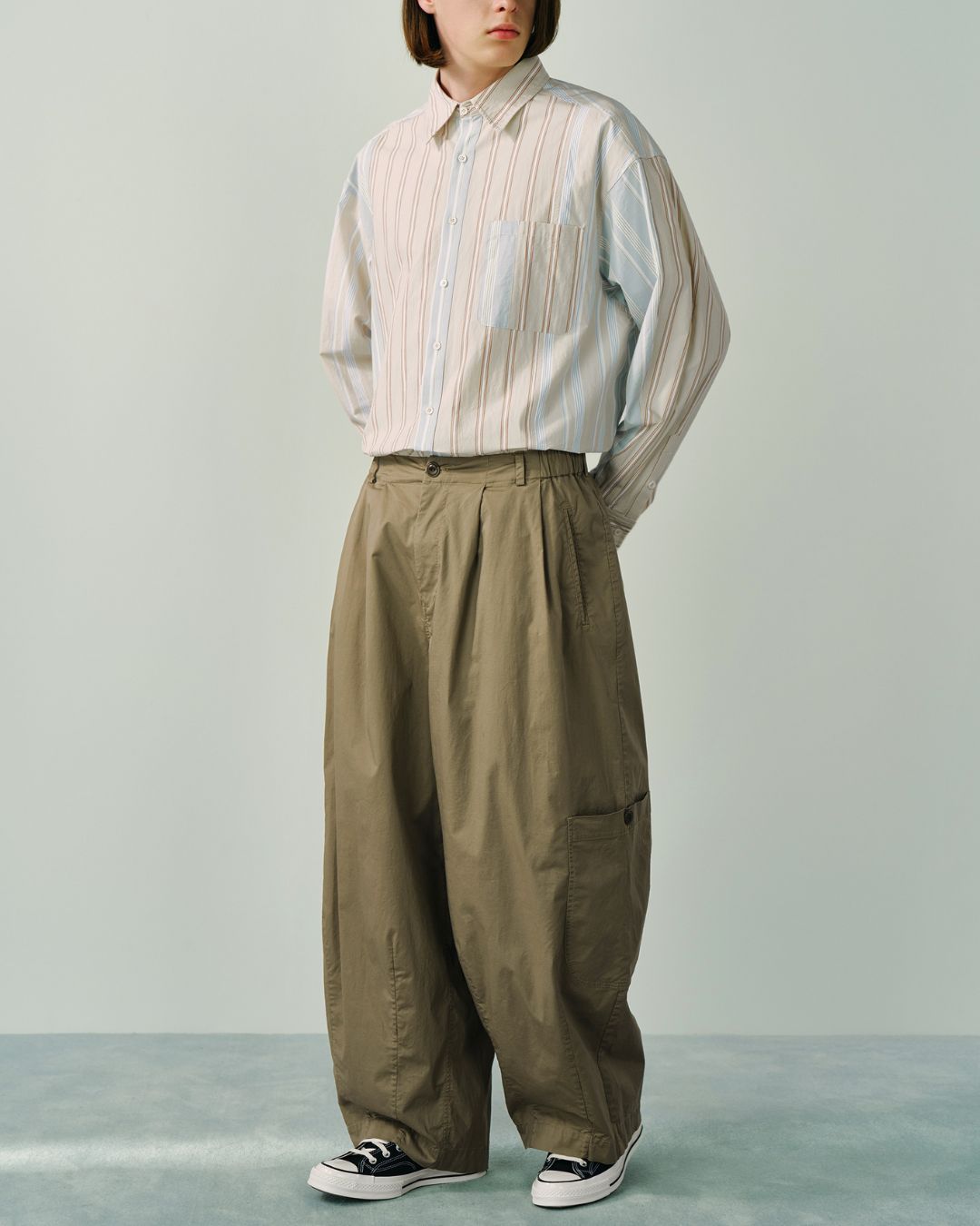 Work Wide Casual Pants WP077