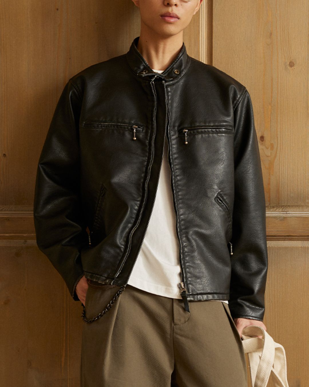 Single Rider Leather Jacket JK234