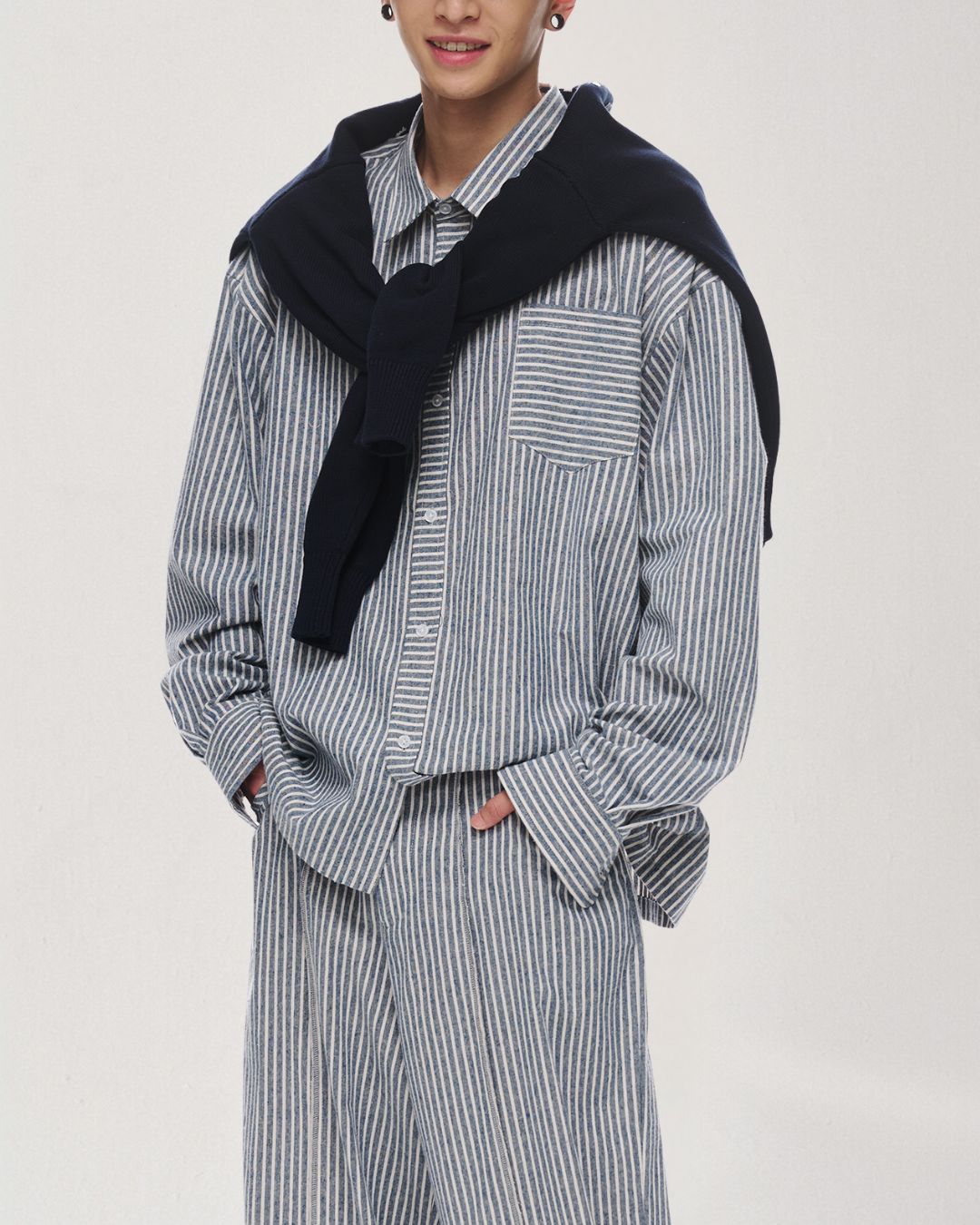 Cotton Striped Shirt LS097