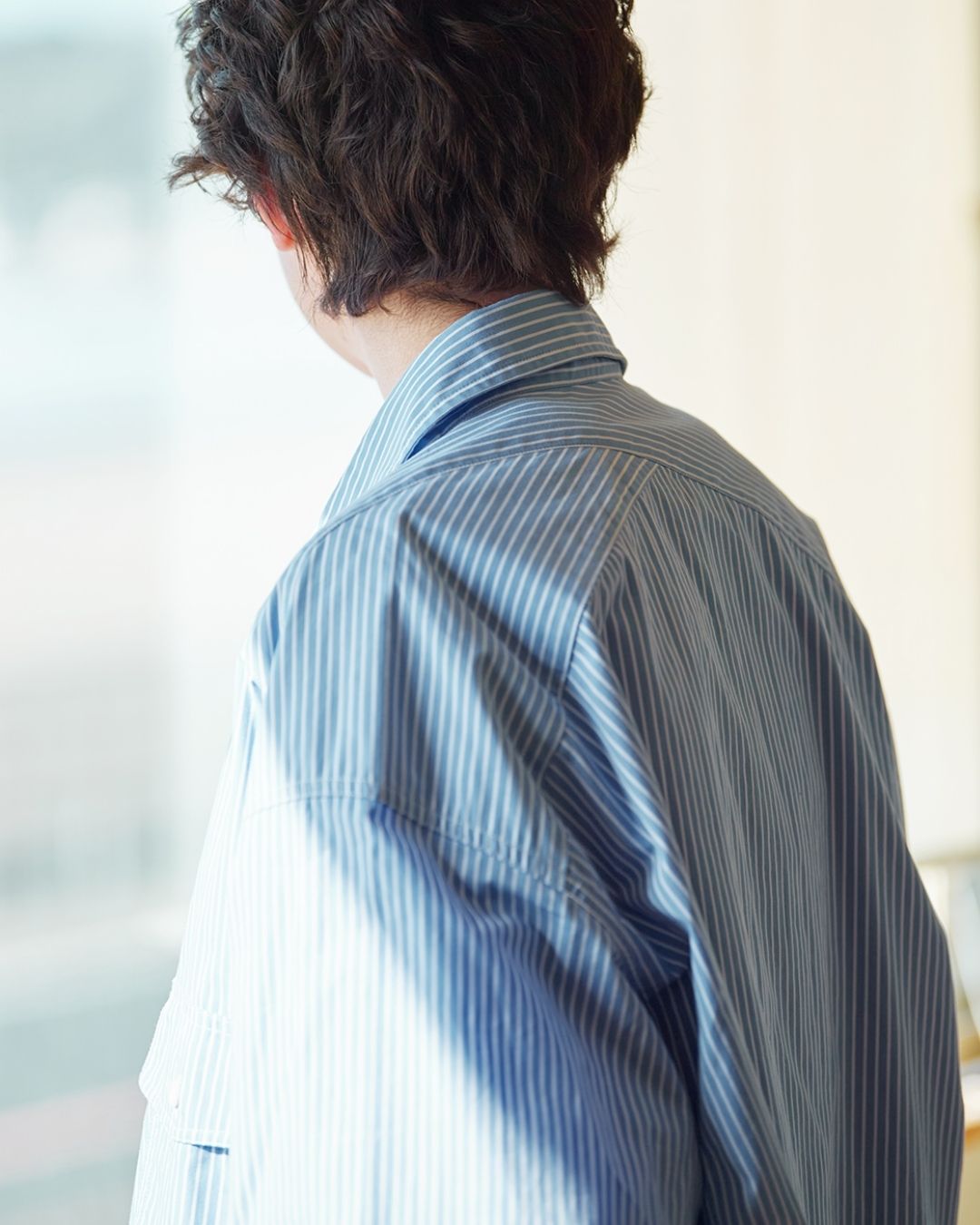 Cotton Loose Striped Shirt LS093