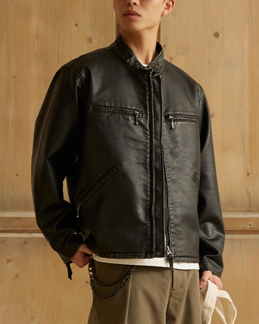 Single Rider Leather Jacket JK234