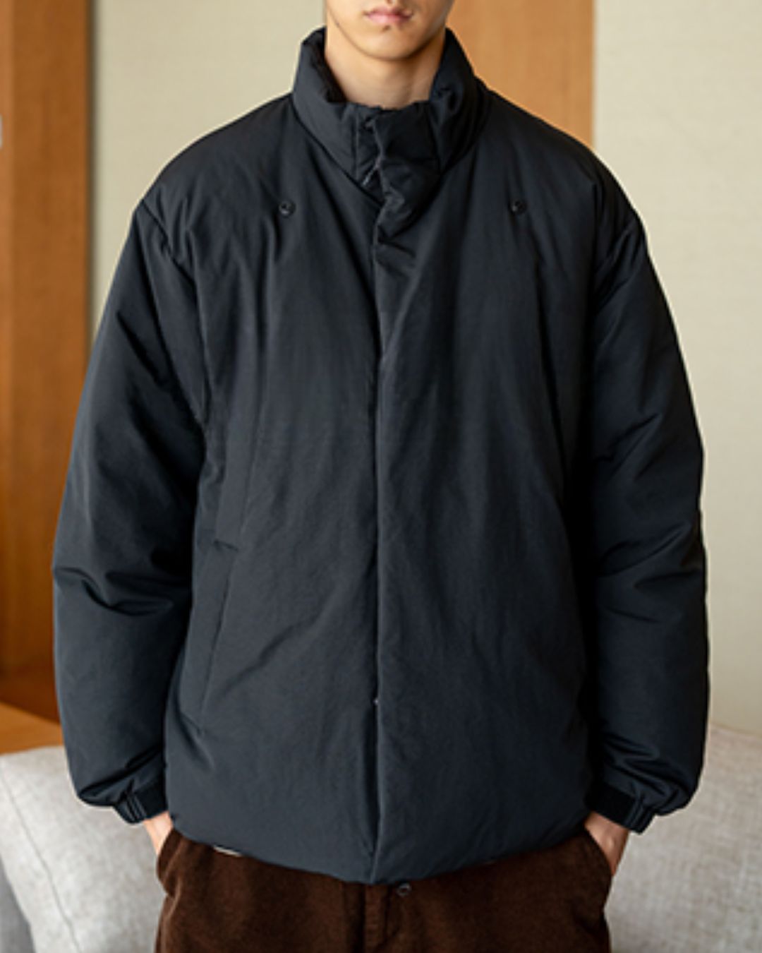 Scarf & Stand-collar Padded Jacket JK240
