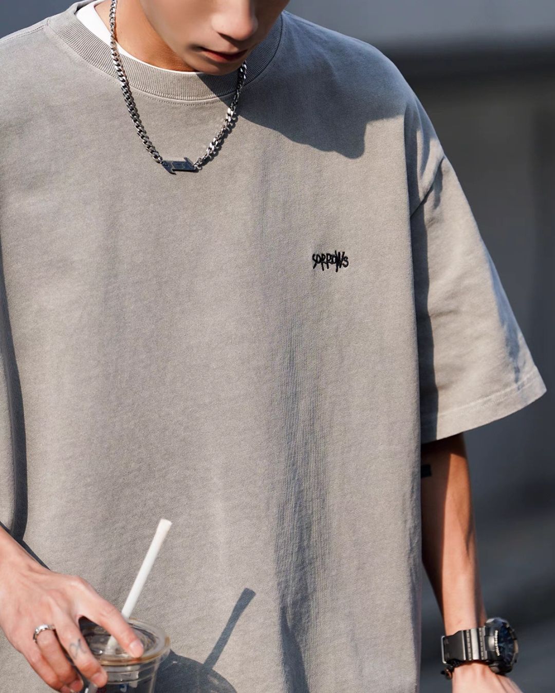 【セール】Washed Color One Point T-shirt ST122