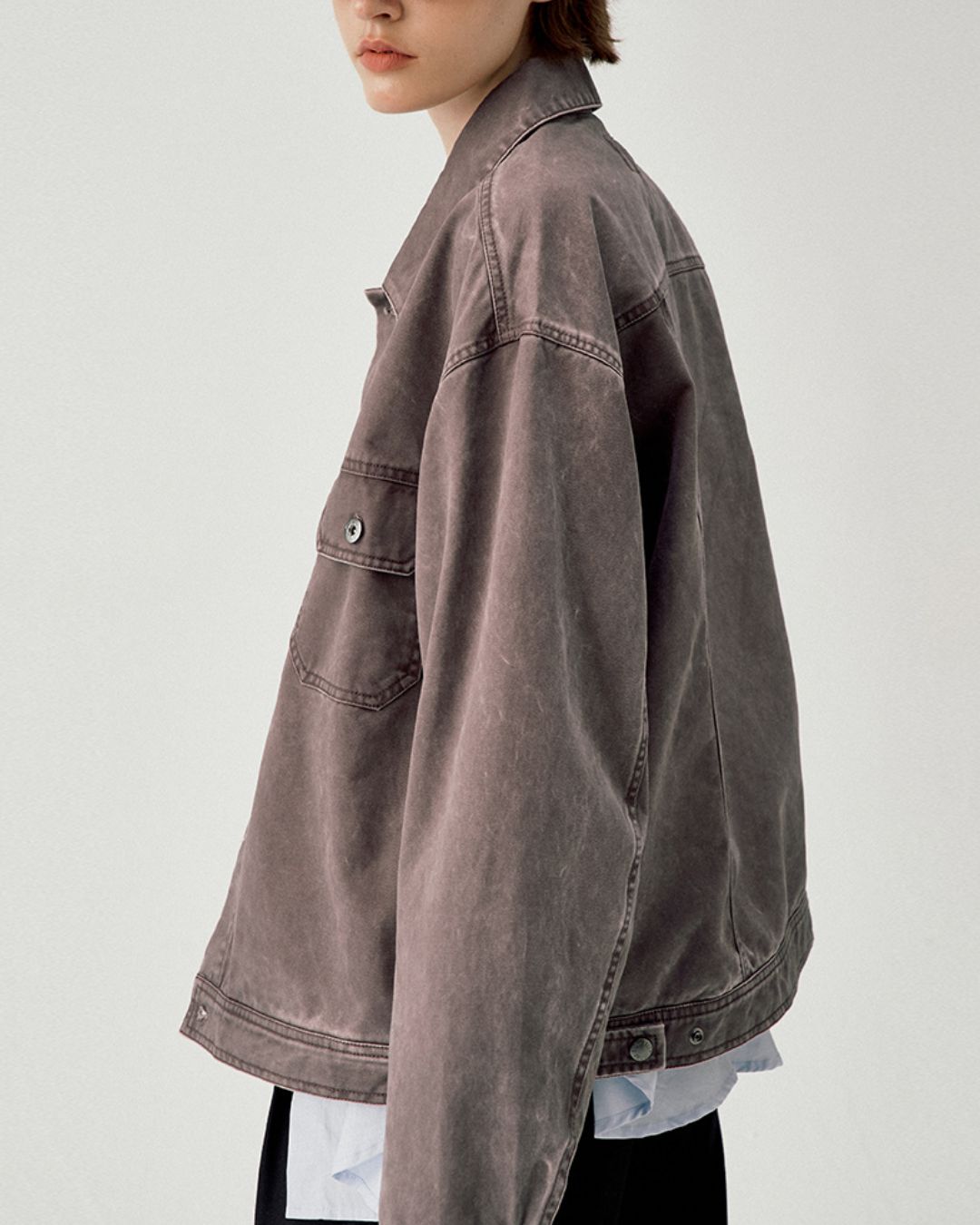 Washed Work Denim Jacket JK219