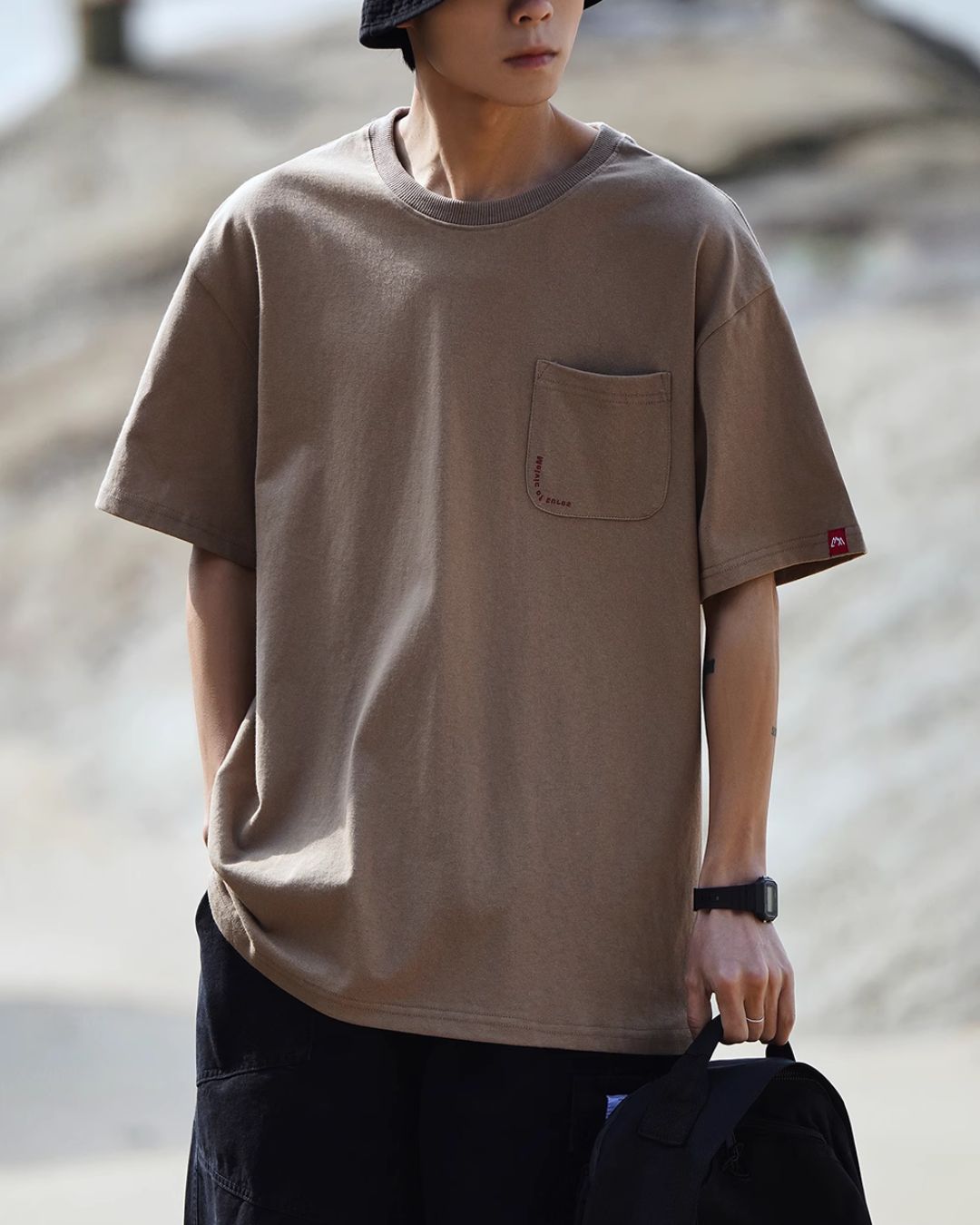 Back Logo Pocket T-shirt ST066