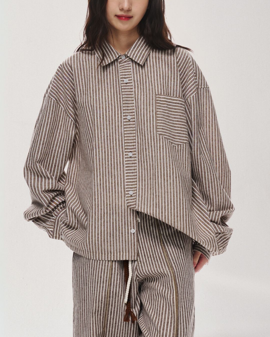 Cotton Striped Shirt LS097
