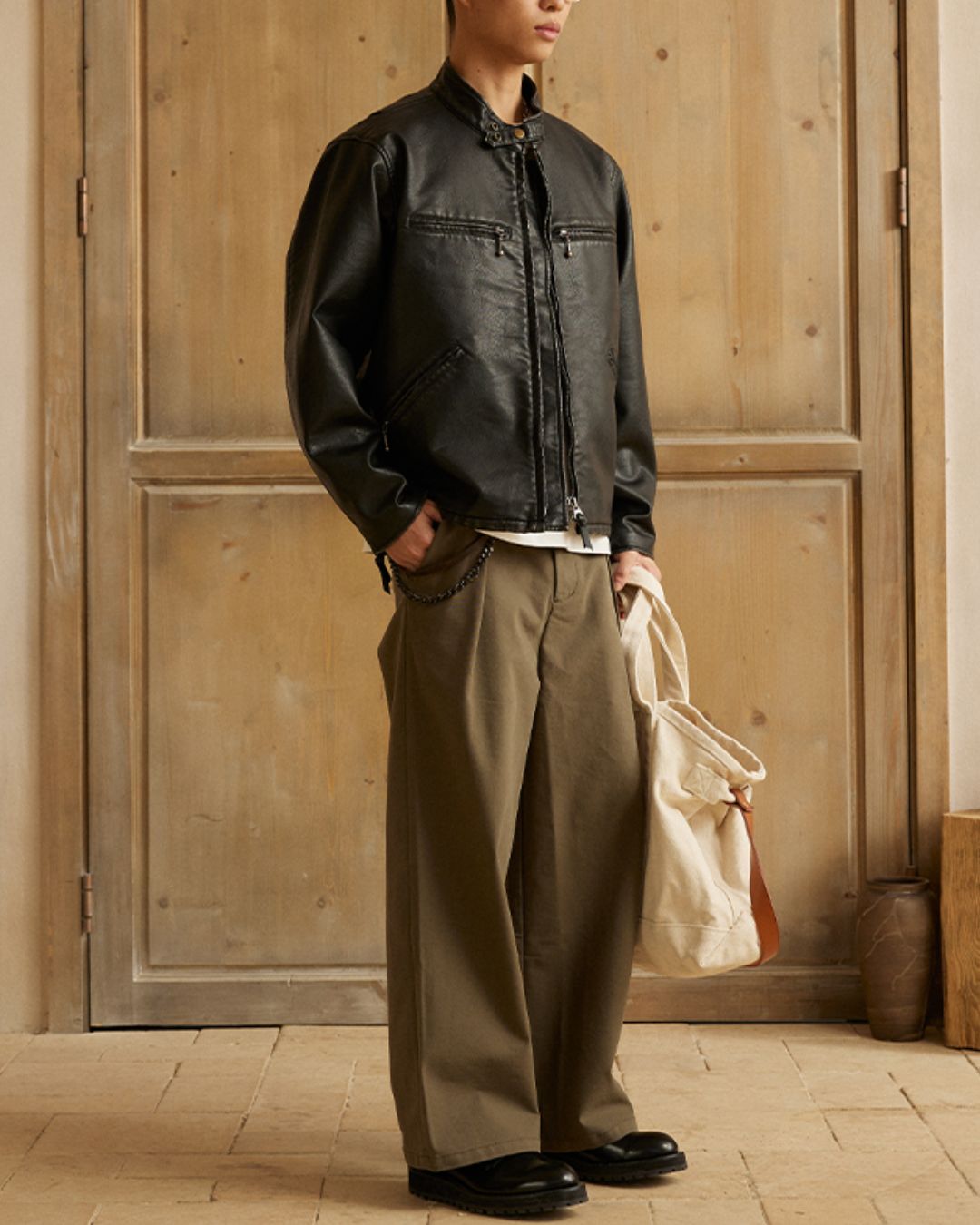 Single Rider Leather Jacket JK234