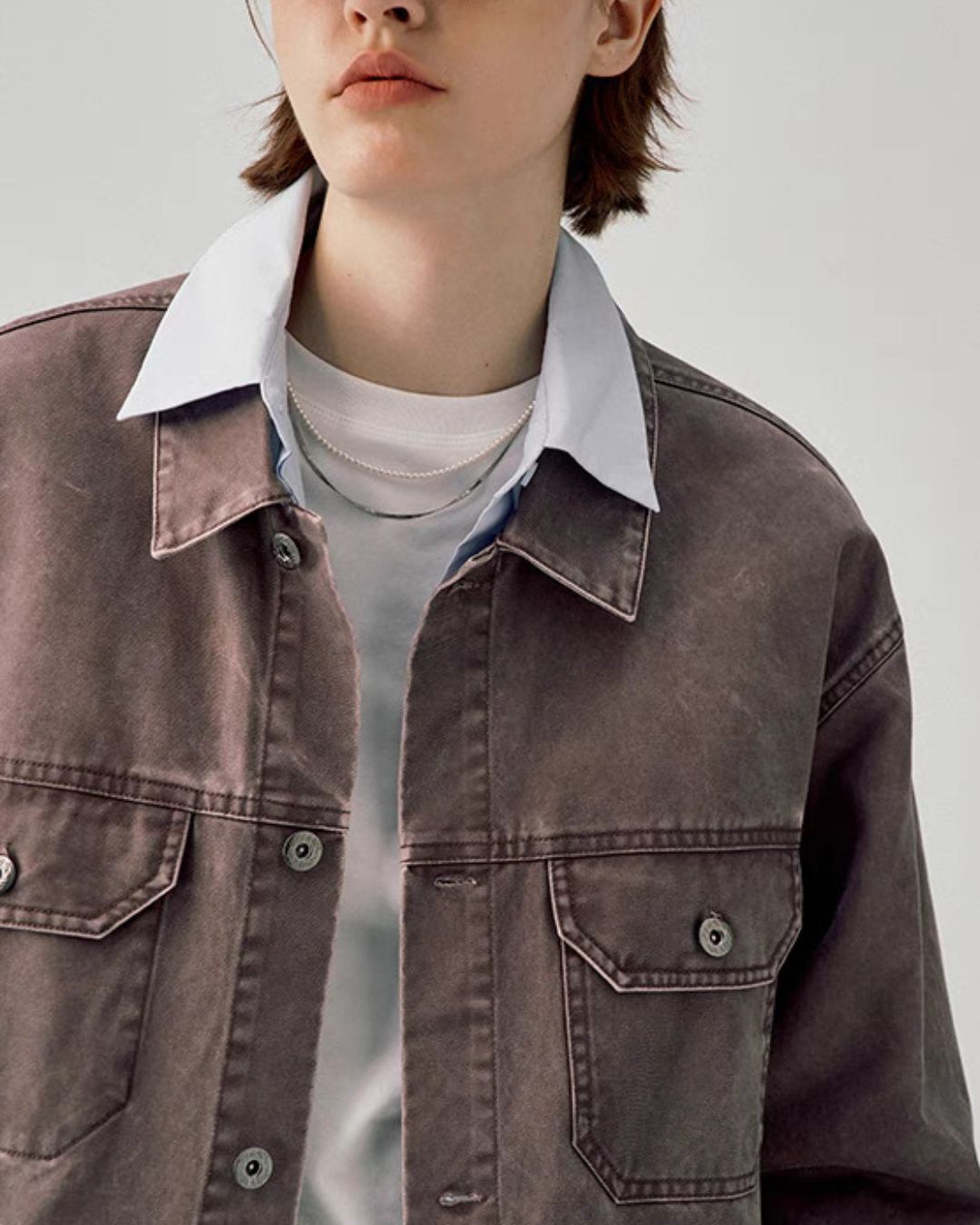 Washed Work Denim Jacket JK219