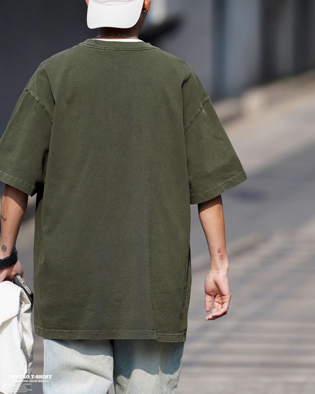 【セール】Washed Color One Point T-shirt ST122