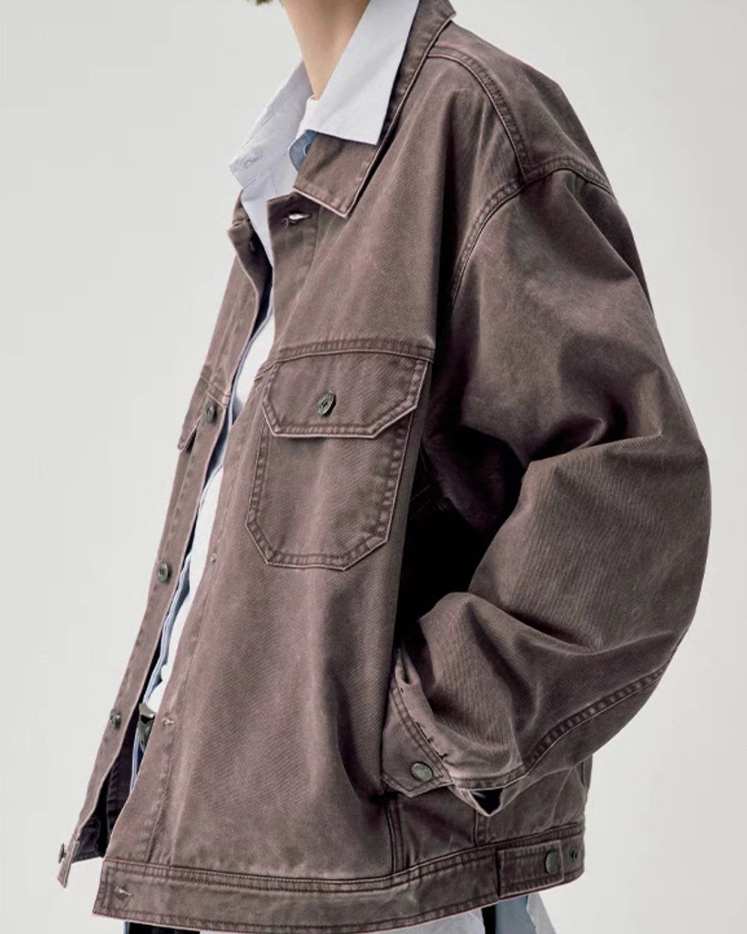 Washed Work Denim Jacket JK219