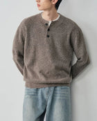 Wool Blend Henley Knit KN056
