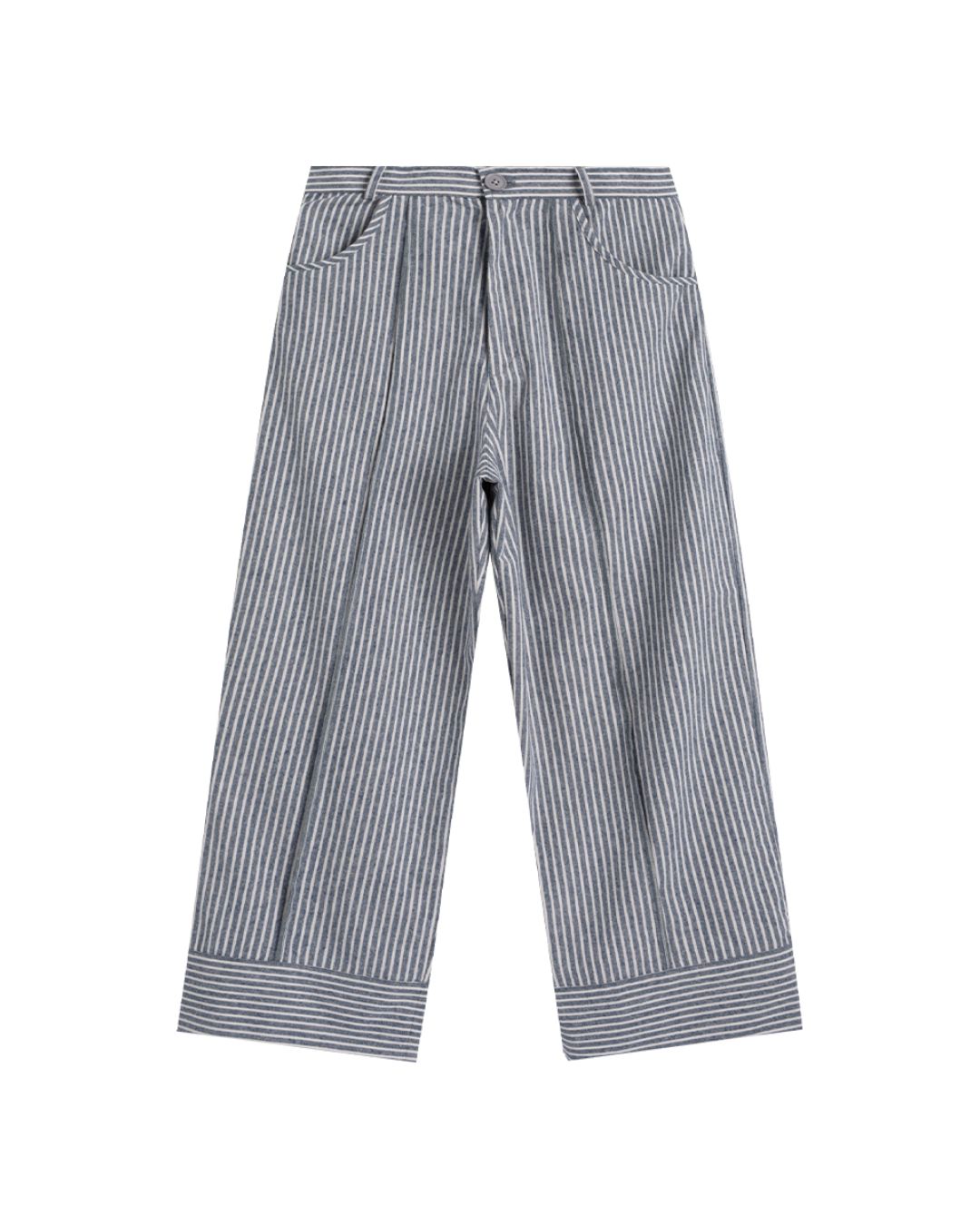 Cotton Striped Wide Pants WP082