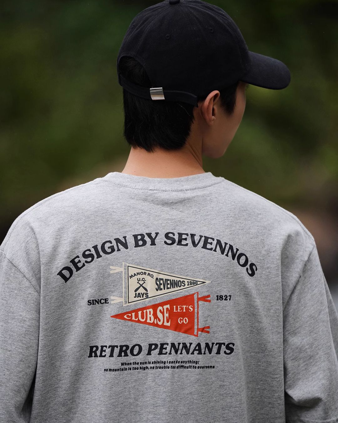 Cotton Back Print T-shirt ST069