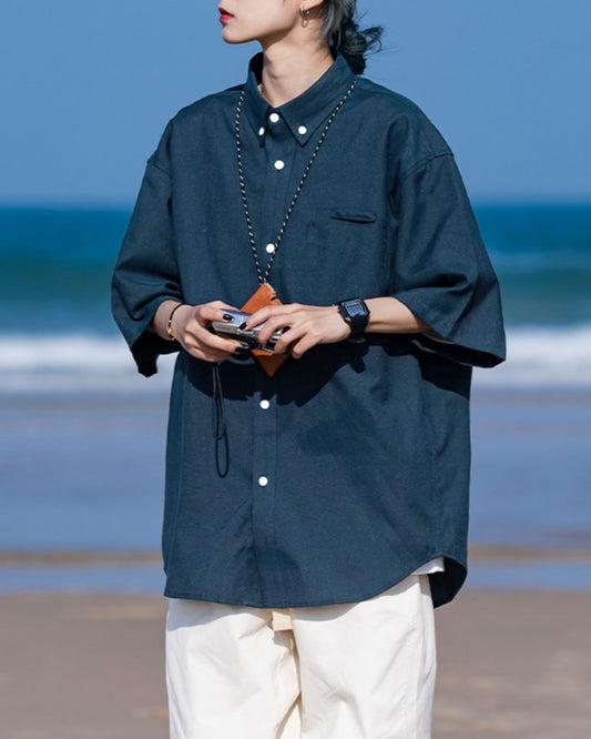 Button-Down Short Sleeve Shirt SS013