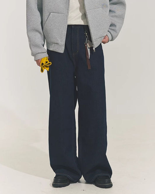 Non-wash Loose Straight Jeans DP053
