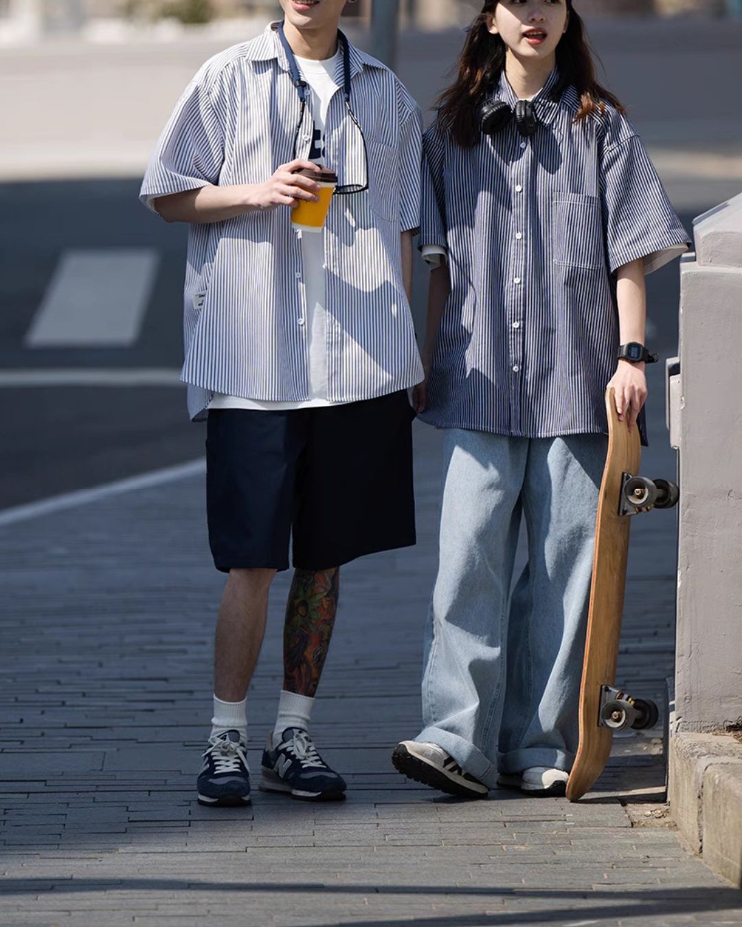 Relaxed Striped Shirt SS016